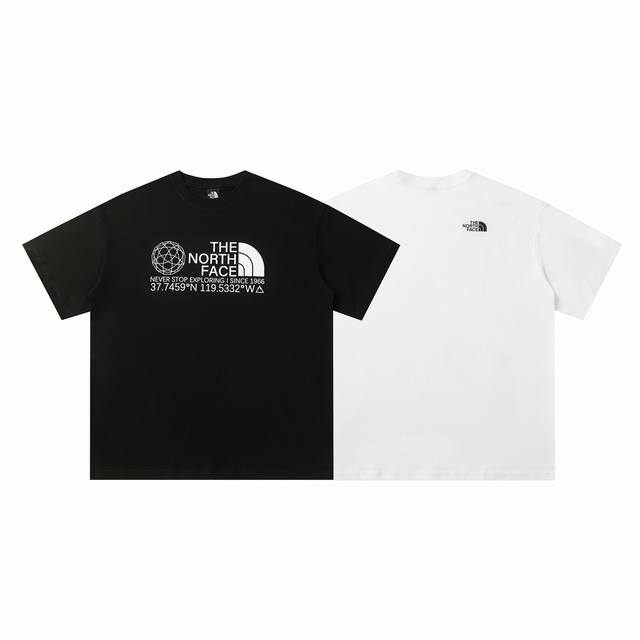 221# The North Face北面高品质短袖，260克双纱面料，现货可报，宽松版型，最大穿到220斤都行，码数Mlxlxxl，颜色：白色，黑色