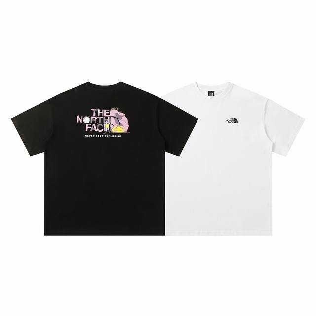 209#The North Face北面高品质短袖，260克双纱面料，现货可报，宽松版型，最大穿到220斤都行，码数Mlxlxxl，颜色：白色，黑色