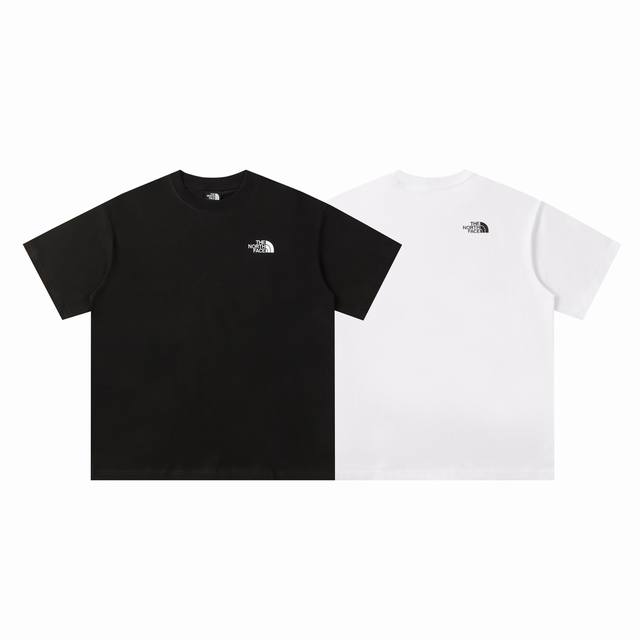 202#The North Face北面高品质短袖，260克双纱面料，现货可报，宽松版型，最大穿到220斤都行，码数Mlxlxxl，颜色：白色，黑色