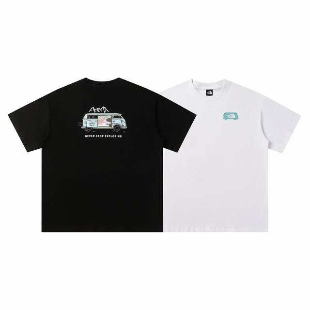 212#The North Face北面高品质短袖，260克双纱面料，现货可报，宽松版型，最大穿到220斤都行，码数Mlxlxxl，颜色：白色，黑色