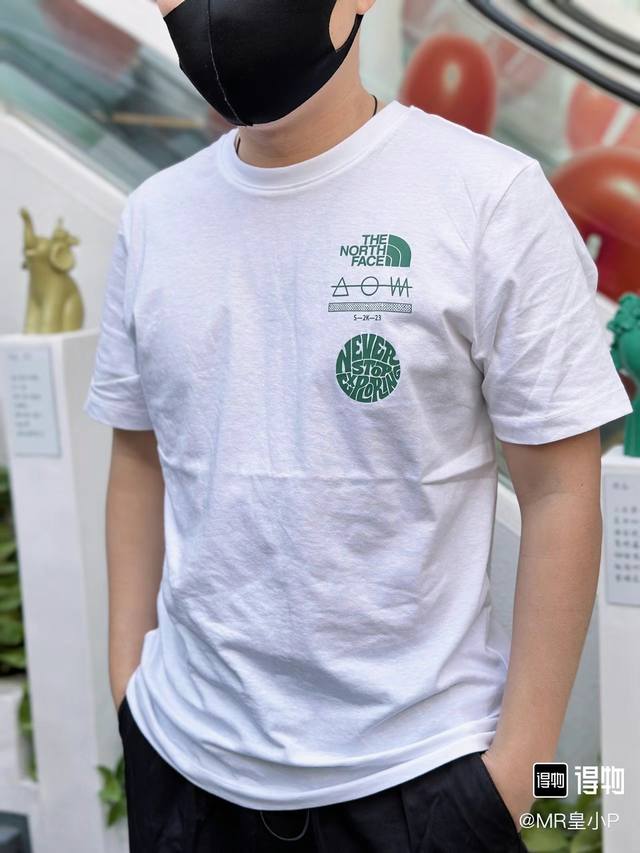 217# The North Face北面高品质短袖，260克双纱面料，现货可报，宽松版型，最大穿到220斤都行，码数Mlxlxxl，颜色：白色