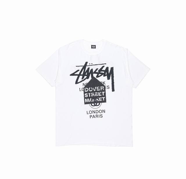 1126款斯图西Stussy高品质短袖，260克双纱面料，现货可报，宽松版型，最大穿到220斤都行，码数Mlxlxxl，颜色：黑色，白色，藏蓝色