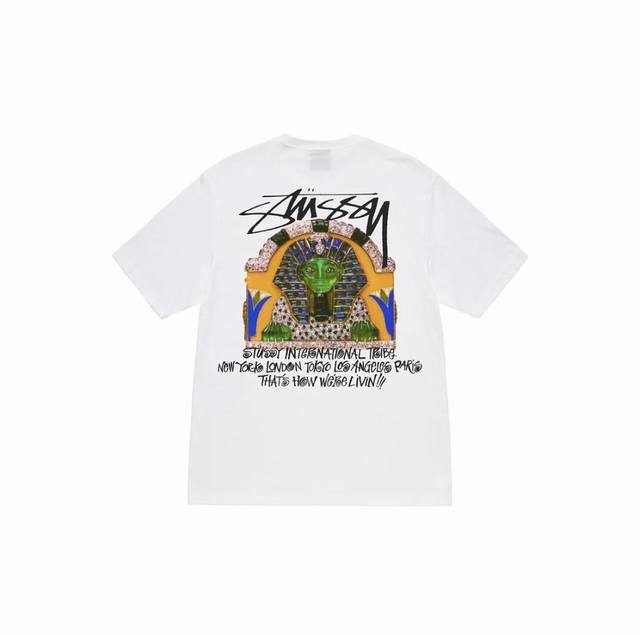 1061款斯图西Stussy高品质短袖，260克双纱面料，现货可报，宽松版型，最大穿到220斤都行，码数Mlxlxxl，颜色：黑色，白色，绿色