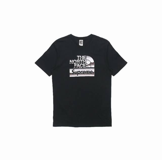846款Supreme X 北面 The North Face 联名款 Ss18 短袖T恤 男女同款 码数Smlxl 白色黑色