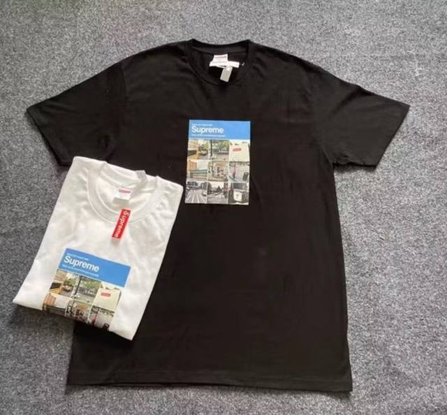8006款Supreme Fw20 Week 1 Verify Tee Logo 谷歌验证印花圆领短袖T恤 男女同款 码数Smlxl 黑色白色