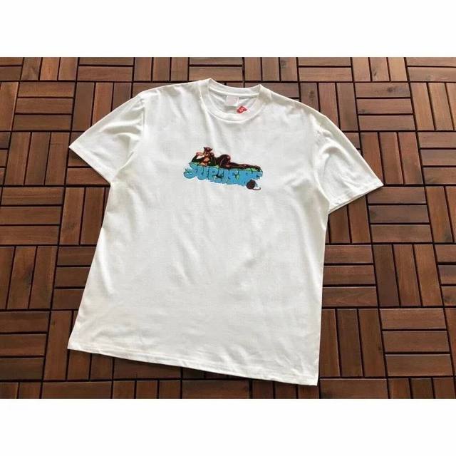807款Supreme Fw22 Week 1 Catwoman Tee 字母图案印花圆领宽松休闲短袖T恤 男女同款 码数Smlxl 黑色