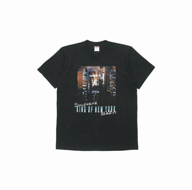 894款Supreme Christopher Walken King Of New York Tee Black 纽约之王 圆领短袖T恤 男女同款 码数Sml