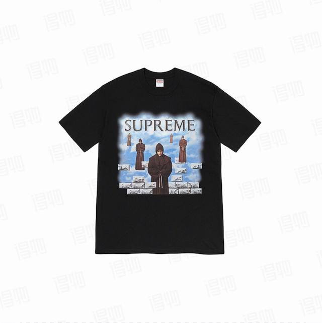 888款Supreme Week 1 Levitation Tee 印花短袖T恤 男女同款 码数Smlxl 白色黑色