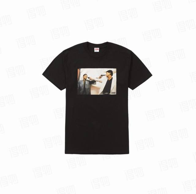 884款Supreme Fw18 The Killer Trust Tee 喋血双雄 周润发 印花短袖T恤 男女同款 码数Smlxl 白色黑色