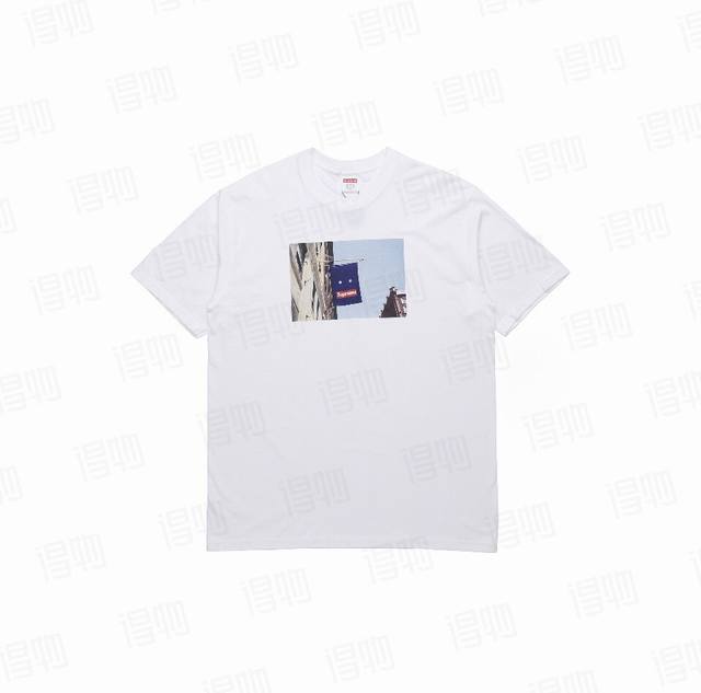 877款Supreme Fw19 Week 1 Banner Tee 横幅短袖T恤 男女同款 码数Smlxl 黑色白色