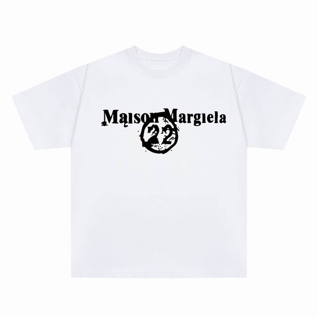 521款Maison Margiela马吉拉Mm6数码直喷印花短袖T恤，宽松大版型，男女同款，颜色：黑色，白色，码数：Mlxlxxl