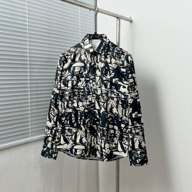 Alexander Mcquee* 亚历山大 麦昆 满幅字母涂鸦印花衬衫 码数：M-3Xl