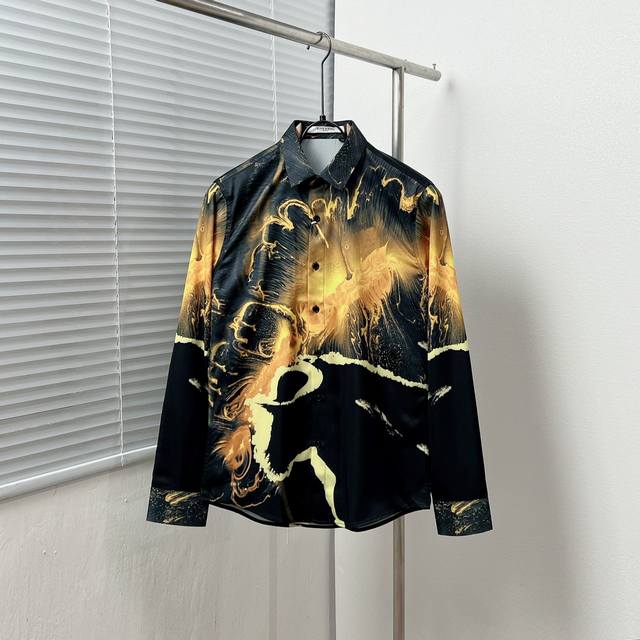 Givench* 纪梵希 满幅黄黑渲染对位衬衫 码数：M-3Xl