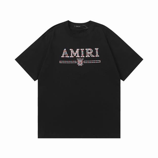 款号：T022款 Amiri 2025Ss春夏新款纯棉280G双纱纯棉面料男女同款短袖 订购原版开模 历时一个月终于出货了，简直太爱了 Amiri经典潮流将会成
