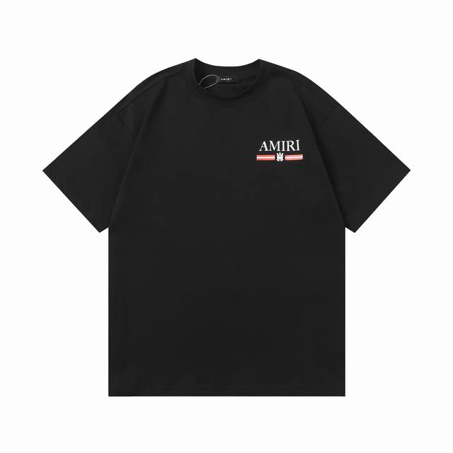 款号：T002款 Amiri 2025Ss春夏新款纯棉280G双纱纯棉面料男女同款短袖 订购原版开模 历时一个月终于出货了，简直太爱了 Amiri经典潮流将会成