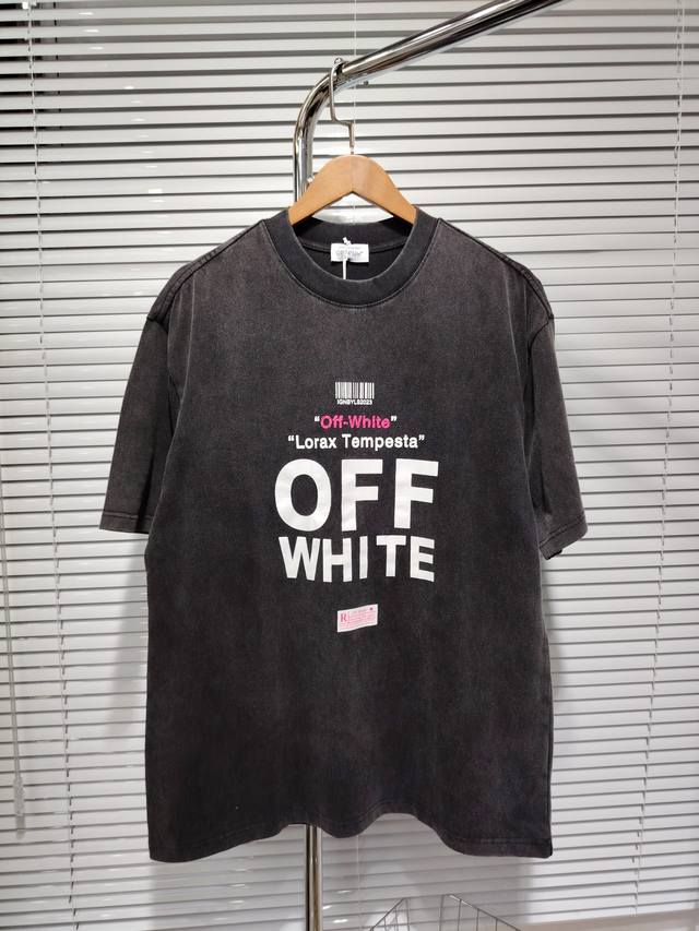 款号：K8888款 Off- White2025Ss春夏新款纯棉280G双纱纯棉男女同款短袖 不需要所谓烂大街的华丽文案 主打品质 - 进口洗褪专用双纱面料 不