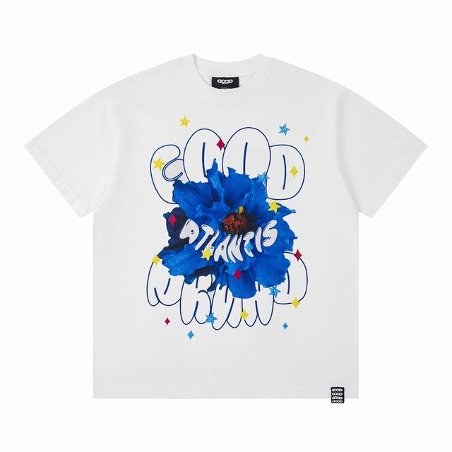纯原配套 Goodbrand 2025Ss Atlantis蓝海花朵印花轻奢时尚高级感短袖T恤 纯棉面料 采用数码直喷发泡工艺 全套辅料细节 Yb内置洗衣袋 还