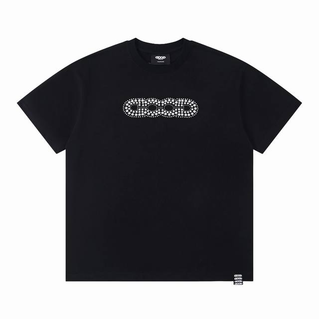 纯原配套 Goodbrand Sorin 组合色片T恤 黑色宽松半袖圆领纯棉百搭 纯棉面料 烫钻工艺 全套辅料细节 Yb内置洗衣袋 还原1比1 男女同款 请勿机