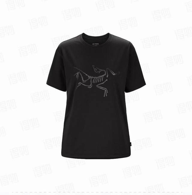Arcteryx始祖鸟 始祖鸟 X Freak's Store 联名款 Arc'logo Ss T-Shirt 胸口图案Logo印花圆领短袖 T恤 男女款 黑色