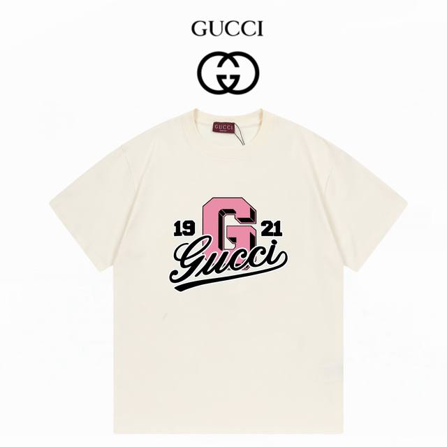 Gucci古驰 25新款1921短袖 重磅300克双纱短袖 ：杏色 ：Xs-L