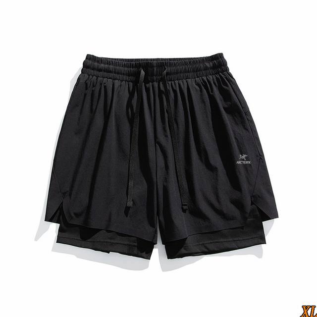 Arc’Teryx始祖鸟 独家实拍上新夏季高品质都市运动系列二合一 防晒吸湿速干高弹面料专业运动训练男女款三分裤，本季主打，货源充足，放心主推，高端品质，经典设