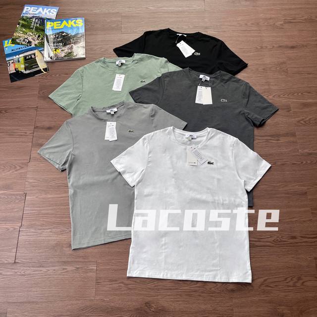 原厂品质 五色小标鳄鱼Tee 原单货Lacoste法国鳄鱼 25Ss夏季新品 五色经典基础小标鳄鱼刺绣Logo 户外速干吸汗透气舒适圆领短袖多功能T恤吸湿排汗轻
