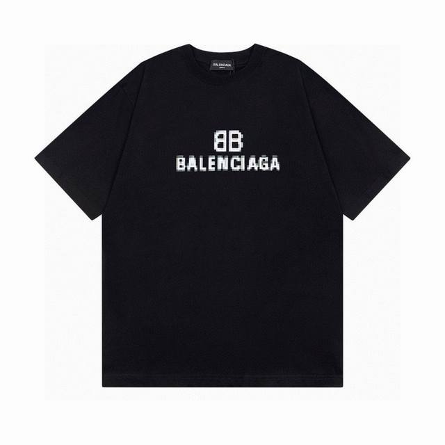 Balenciaga 巴黎世家2025 Ss 经典幻影Bb直喷印花短袖T恤 本市场No.1的质量 真正天花板品质 全部原版开发注意细节图 避免被盗图商家混发 正