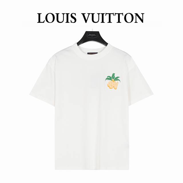 Louis Vuitton 路易威登 25Ss 椰树Logo发泡印花短袖T恤 购入原版开模打造，全套定制辅料，所有细节完美还原 定织定染260G纯棉双纱紧密棉面