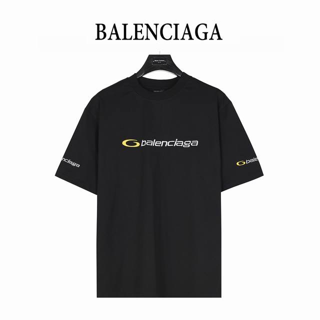 Balenciga 巴黎世家 25Ss Tracksuit Logo廓形刺绣短袖T恤 采用纯棉柔软平纹面料，对色定染面料 进口立体前后绣花工艺，潮流感十足，定染