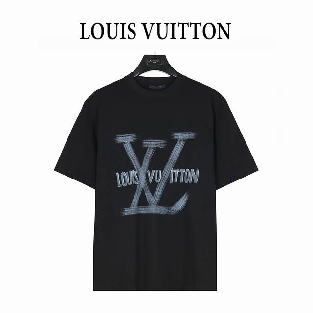 Louis Vuitton 路易威登 25Ss 字母Logo涂鸦手绘短袖T恤 高品质 三标齐全 采用冰丝索罗娜面料！ 前幅手绘工艺 手感非常舒服 Os落肩版型，