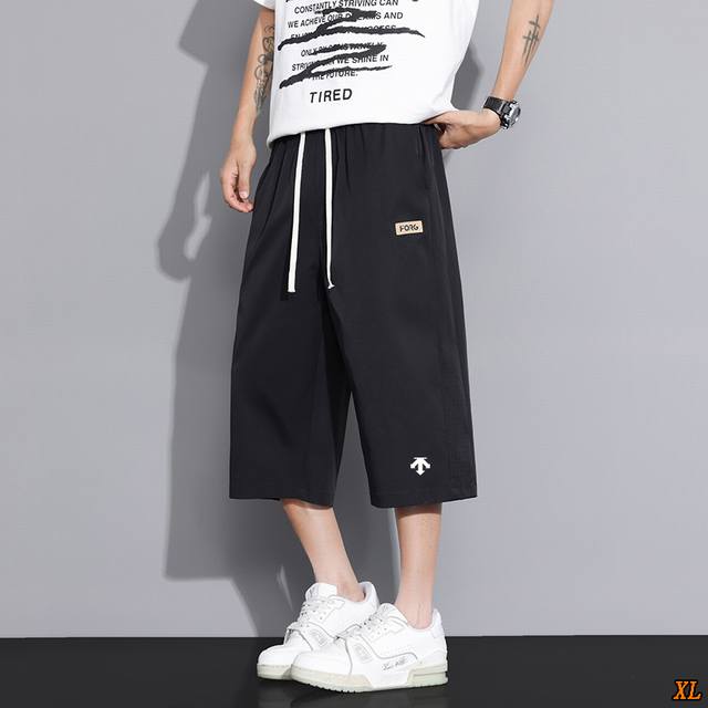 Descente迪桑特 独家实拍上新夏季高品质潮牌宽松直筒休闲裤印花工装裤显瘦七分裤短裤，本季主打，货源充足，放心主推，高端品质，经典设计，做工出色，经典百搭，