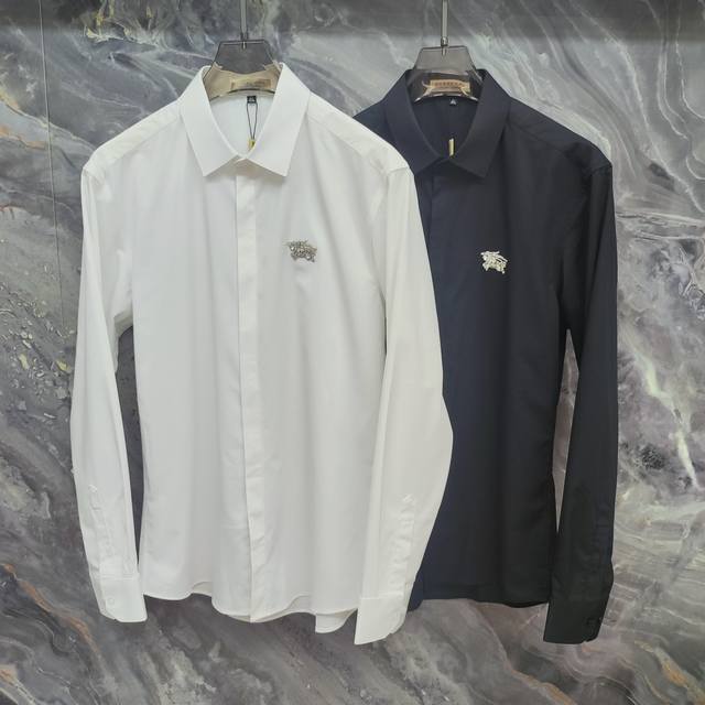巴宝莉 Burberry 2025Ss新款长袖 衬衫 衬衣，高端版本！专柜定制面料 透气舒适度高，细节无可挑剔，品牌元素设计理念，体现高品质。手感细腻柔软！呈现