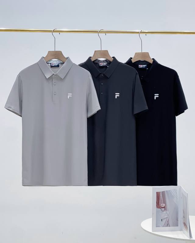 Fila斐乐2025夏新款男士商务休闲刺绣Polo衫冰丝速干短袖T恤 熟悉的爆款配方！！青岛外贸工厂P出品！！特供线上和柜子的货！老斐家今年你必备的一款单品！
