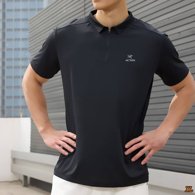 Arc’Teryx始祖鸟 独家实拍上新夏季高品质拉链健身服吸汗透气跑步上衣网球运动Polo衫高弹速干衣T恤高尔夫训练服，本季主打，货源充足，放心主推，高端品质，