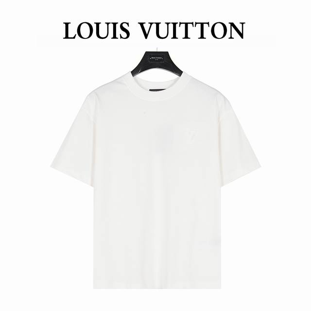 Louis Vuitton 路易威登 25Ss 暗纹大Logo榻榻米刺绣短袖T恤 购入原版开模打造，全套定制辅料，所有细节完美还原 定织定染260G纯棉双纱紧密
