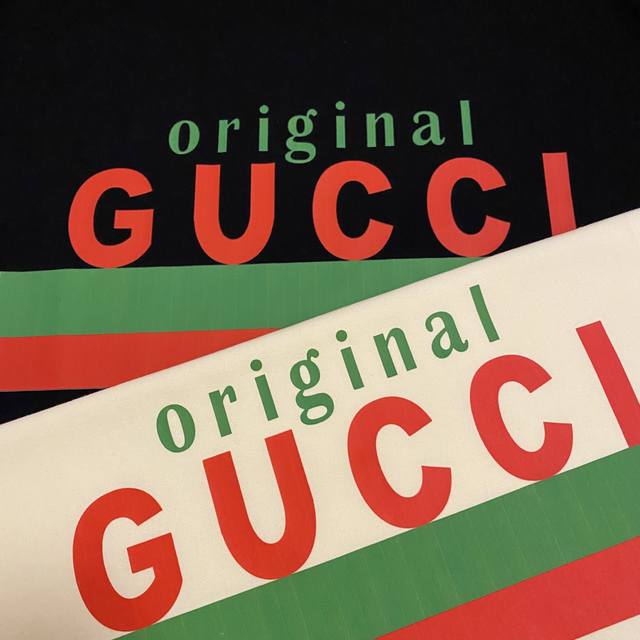 Gucci古驰Original印花明星同款情侣款短袖T恤 男女同款，采用260克双纱紧密纺面料， 手感非常舒服 永不过时的经典款，Os落肩版型 时尚又个性 超级
