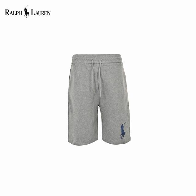 Ralph Lauren 拉夫劳伦 基础款大马刺绣短裤 男女款 纯棉面料 比普通的面料更加好穿舒适不臃肿 螺纹定织定染 经典小马刺绣Logo 领口交叉走线细节