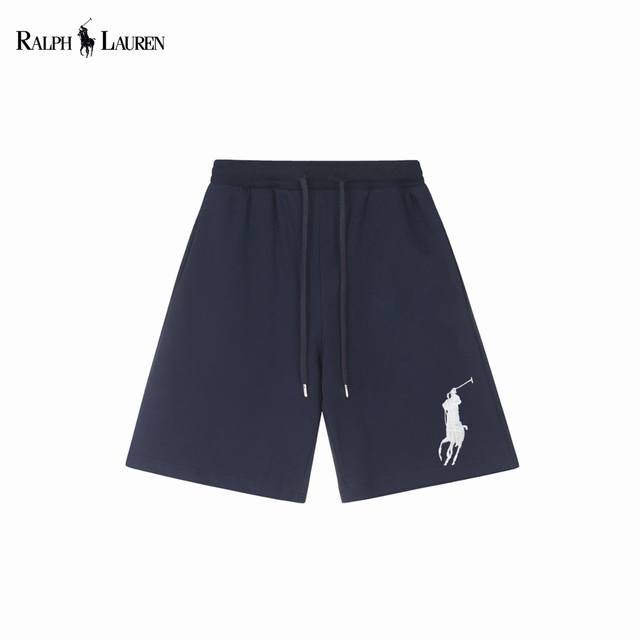 Ralph Lauren 拉夫劳伦 基础款大马刺绣短裤 男女款 纯棉面料 比普通的面料更加好穿舒适不臃肿 螺纹定织定染 经典小马刺绣Logo 领口交叉走线细节