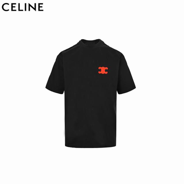Celine 赛琳 25Ss 立体刺绣花卉短袖 采用280克21支活性双纱面料 同缸定织定染原版同色螺纹 刺绣内里带烫膜工艺 全套定制辅料 内里包边包条市面最高