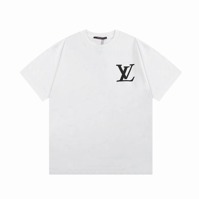 6677# Louis Vuitton 路易威登 高品质320克 字母棋盘格印花 原版面料 官方同款 短袖T恤 同缸染面料 手感非常舒服 春夏最新砖柜同步 时尚