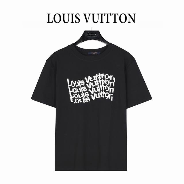 Louis Vuitton 路易威登 特色前后印花字母设计短袖T恤 定制280克32支全棉双纱紧密爽滑面料 布面干净 布纹清晰 手感非常细腻扎实 更加力挺 舒适