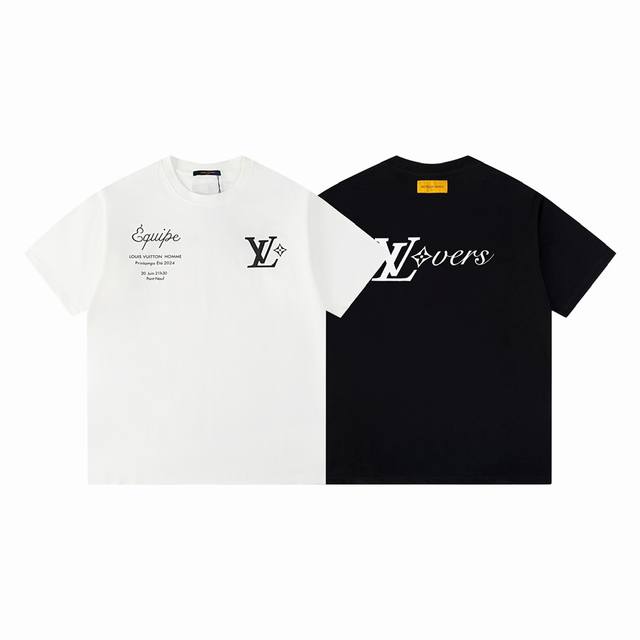 6681# Louls Vulttovlv路易威登 25Ss早春新款百搭短袖T恤男女同款！！ 品牌特色印花设计！厚板立体！特供面料！加上紧密纺纱工艺又使面料光滑