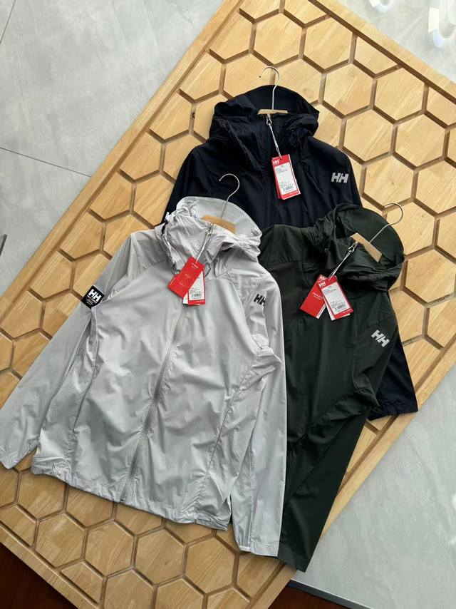 顶级原单货 Helly Hansen Hh男士夏季透汽速干凉感轻便防晒风壳轻薄外套，纯原撤柜订单，过验版本，非市面跟单通货，喜欢高端品质的兄弟看过来，一折的柜子