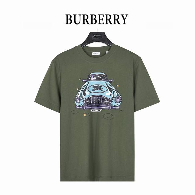 Burberry 巴宝莉 25Ss 老爷车战马印花短袖T恤 原版 9购入开发 面料采用32支200克 %全棉， 领口1X1螺纹是95棉5%氨纶 弹力丝 高密超柔