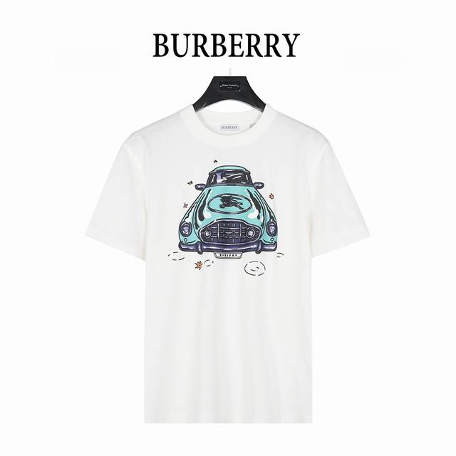 Burberry 巴宝莉 25Ss 老爷车战马印花短袖T恤 原版 9购入开发 面料采用32支200克 %全棉， 领口1X1螺纹是95棉5%氨纶 弹力丝 高密超柔