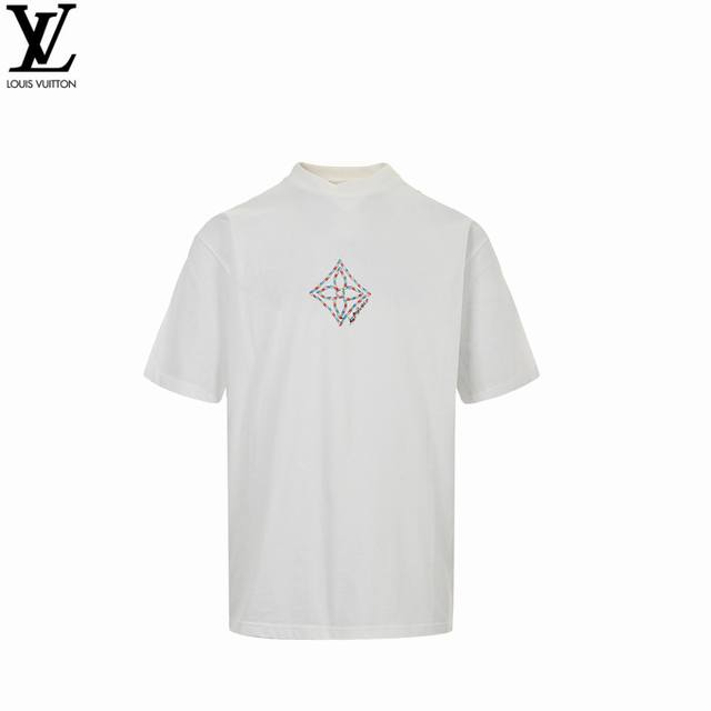 Louis Vuitton 路易威登 25Ss 彩色编织绳短袖T恤 采用280克36支活性环保面料，同缸定织定染原版同色螺纹，采用中空立体绣工艺，全套定制辅料，
