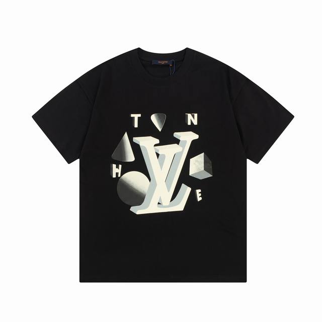 6656# Louis Vuitton 路易威登 字母星球坠落印花 大Logo标识精致升级，灵感源自八十年代复古 原版面料 官方同款 短袖T恤 同缸染面料 手感