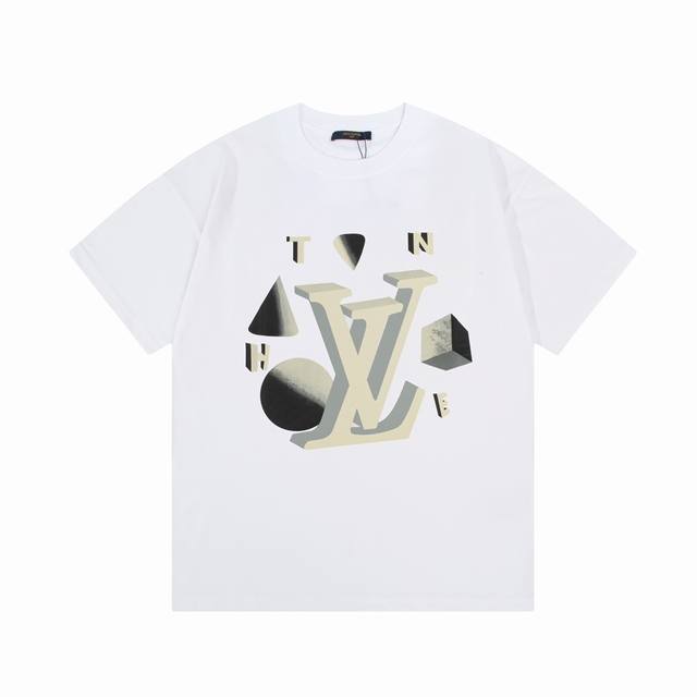 6656# Louis Vuitton 路易威登 字母立体印花 大Logo标识精致升级，灵感源自八十年代复古 原版面料 官方同款 短袖T恤 同缸染面料 手感非常