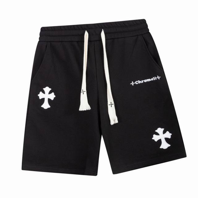克罗心 Chrome Hearts 夏季新款 刺绣字母皮标十字架短裤 男女同款全新美学灵感趣味设计,渠道性质精品。让整体造型设计更加优雅时尚，今夏最火系列，无数