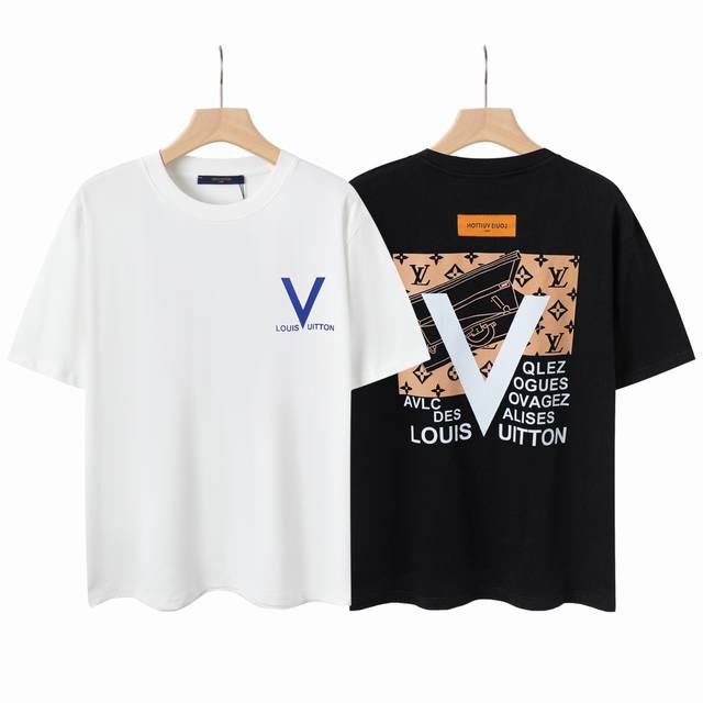 6641# Louis Vuitton 路易威登 秀场限定23Ss新款宇航员 印花Logo标识圆领短袖. 手感非常舒服 春夏最新砖柜同步 Os落肩版型 时尚又个